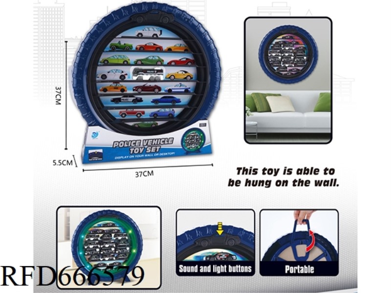 POLICE CAR WHEEL STORAGE RACK