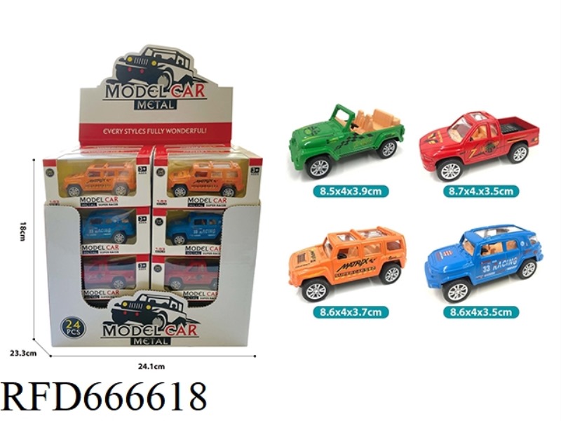 PULL BACK METAL CAR 24PCS