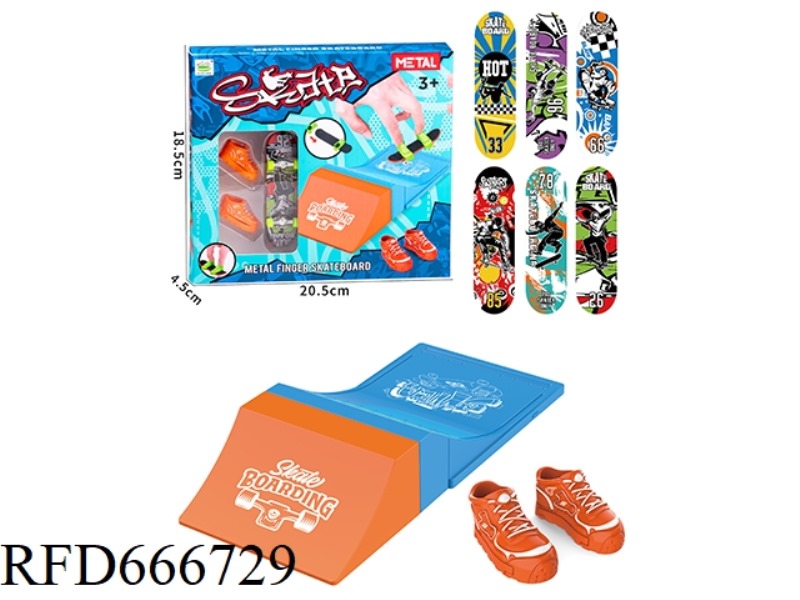 ALLOY FINGER SKATEBOARD WITH SKATEBOARD (WITH SHOES)