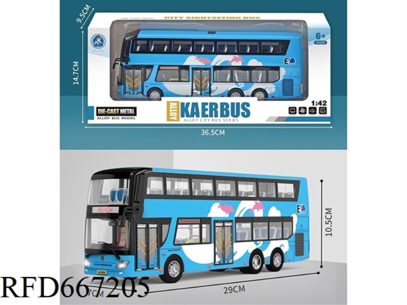 ALLOY MODEL DOUBLE-DECKER BUS (BLUE)