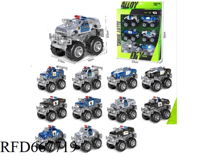 DIY DISASSEMBLING SLIDING ALLOY CAR POLICE CAR