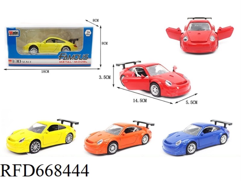 1:30 PORSCHE 911 RALLY ALLOY CAR 2, DOOR OPENING WITHOUT LIGHTS OR MUSIC