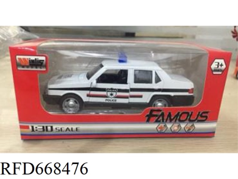 1:30 CHINESE JETTA POLICE CAR, HUILI ALLOY CAR 2, DOOR WITH LIGHTS, MUSIC AND LIGHTS