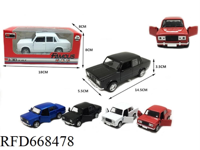 1:30 LADA HUILI ALLOY CAR 2 DOOR WITH LIGHTS, MUSIC AND LIGHTING