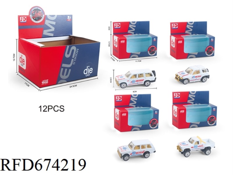 ALLOY AMBULANCE 12PCS