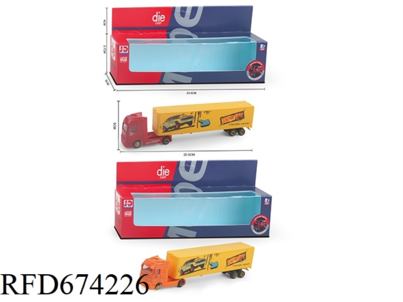 ALLOY CONTAINER TRAILER RED, ORANGE