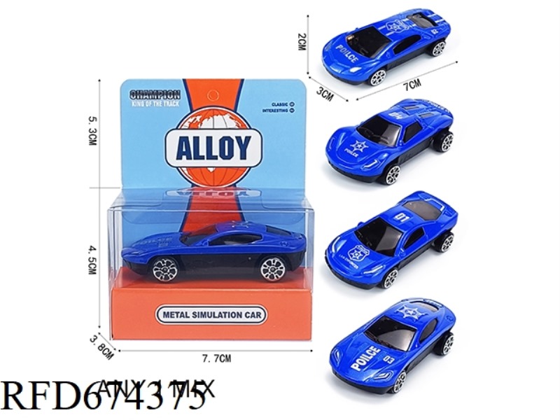 SLIDING ALLOY POLICE CAR