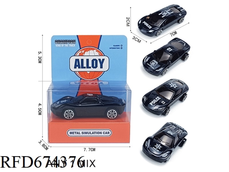 SLIDING ALLOY POLICE CAR