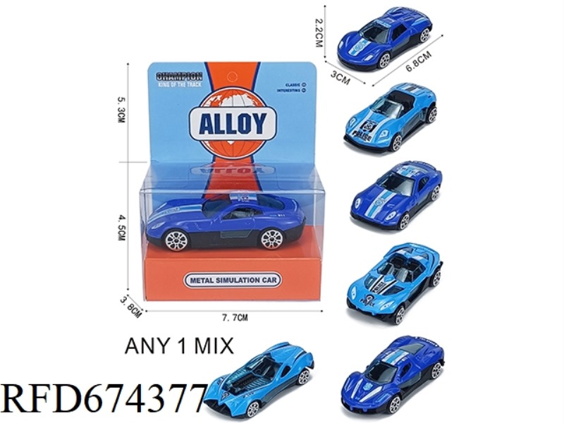 SLIDING ALLOY POLICE CAR