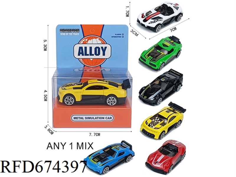 SLIDING ALLOY RACING CAR