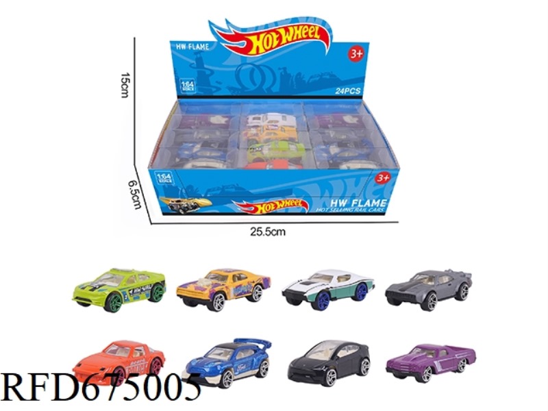 24PCS of 8 1:64 wind and fire wheel alloy vintage cars