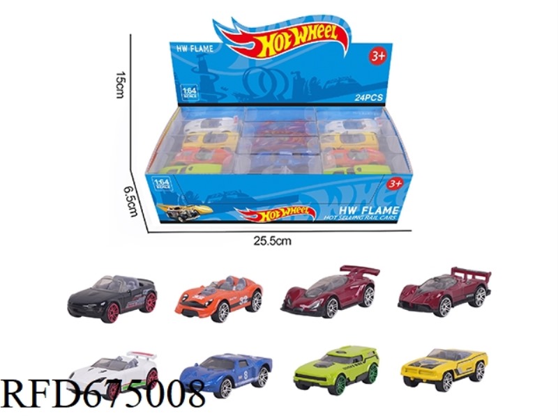 24PCS of 8 1:64 Wind and Fire Wheel alloy racing cars