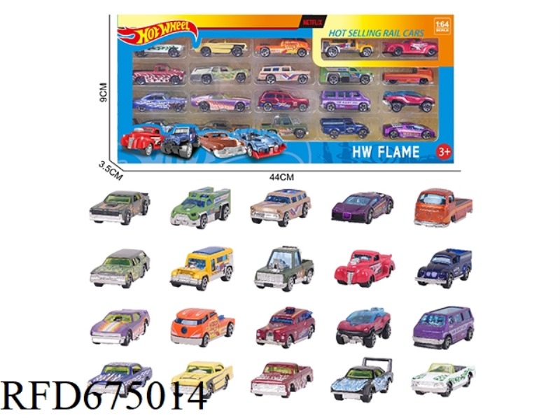 20PCS of 1:64 wind and fire wheel alloy car