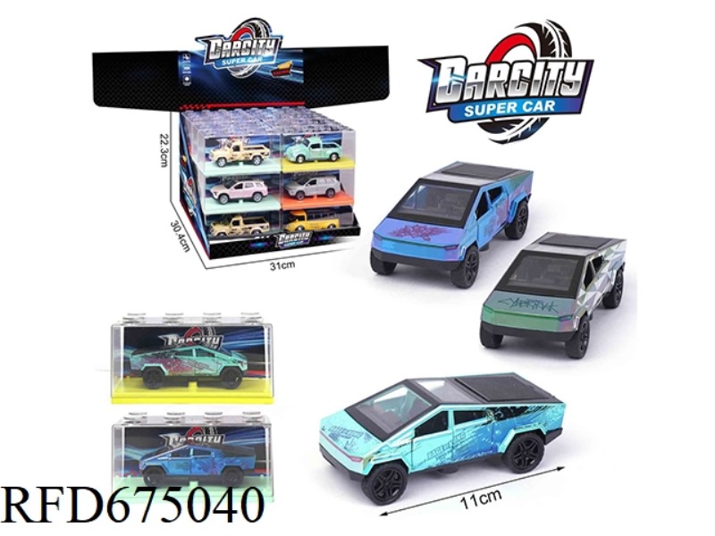 1:36 COLORFUL REAR-FORCE ALLOY CAR TESLA MODEL 24 PIECES