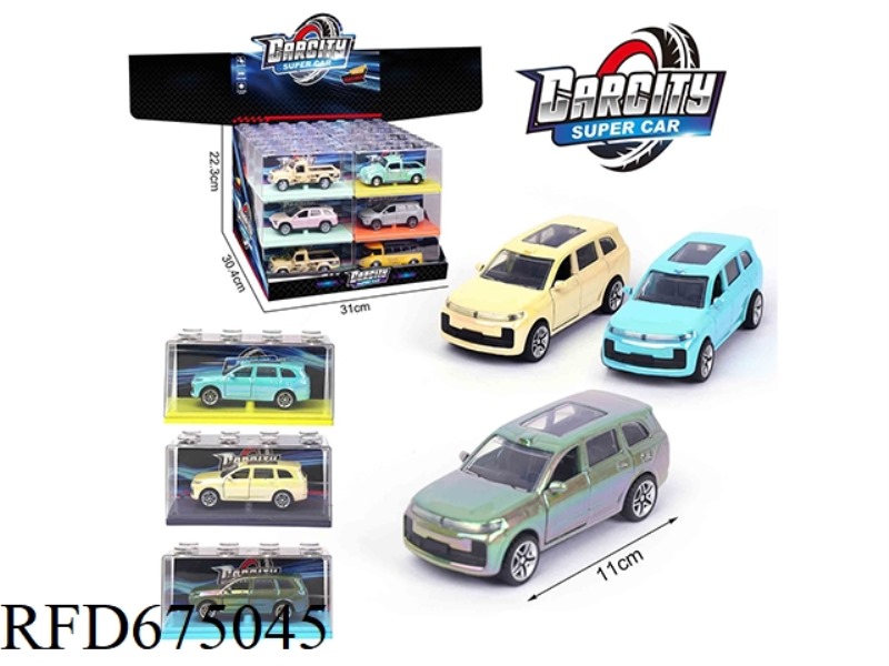 1:36 COLORFUL REAR-FORCE ALLOY ELECTRIC CAR IDEAL 24 PIECES