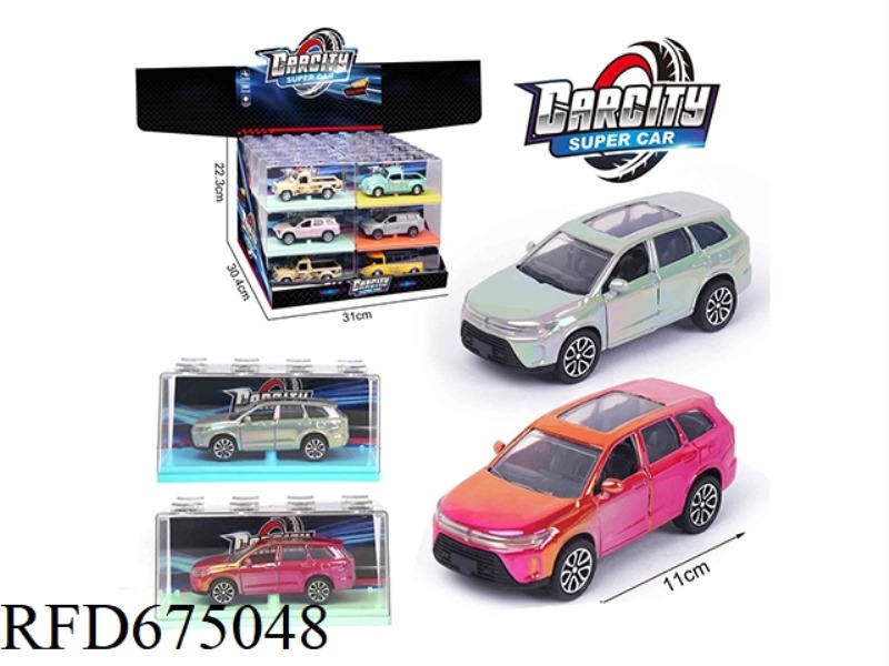 1:36 COLORFUL REAR-FORCE ALLOY ELECTRIC CAR ASKUI 24 PIECES