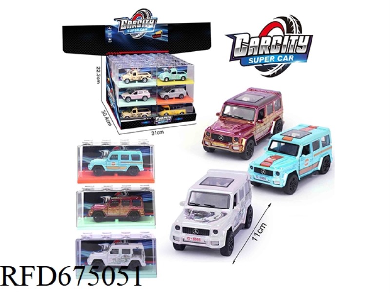 1:36 COLORFUL REAR-FORCE ALLOY CAR MERCEDES-BENZ G24PCS