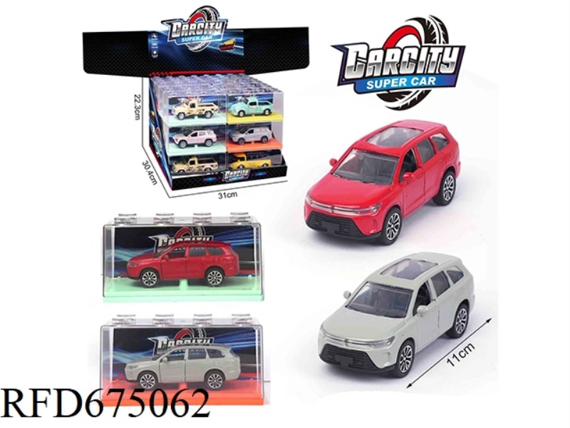 1:36 HUILI ALLOY CAR ELECTRIC VEHICLE ASKUI 24 PIECES