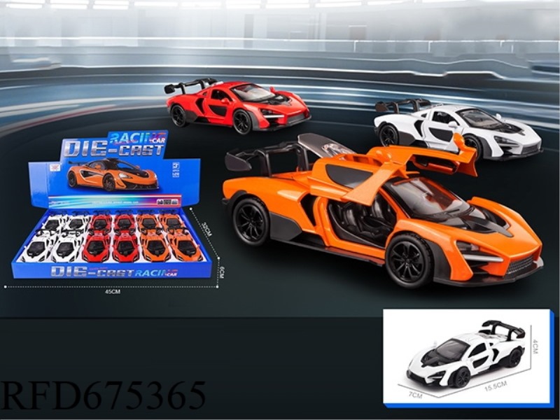1:28 HUILI 3-DOOR MCLAREN ALLOY CAR MODEL (12 PIECES)