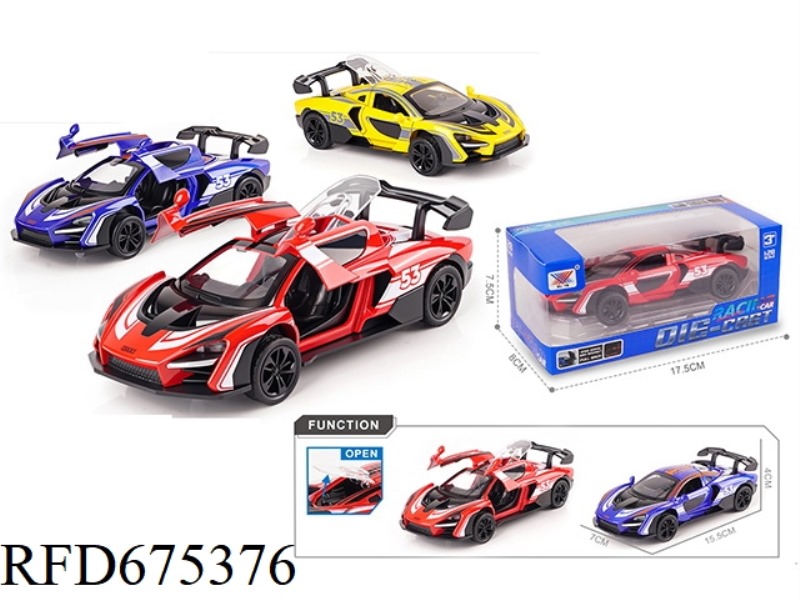 1:28 HUILI 3-DOOR SENNA RACING CAR ALLOY MODEL