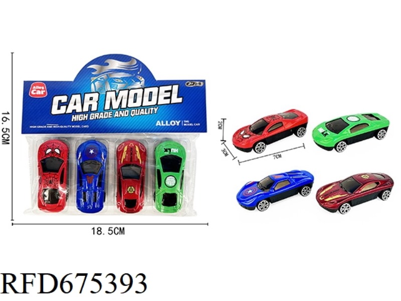 FOUR SLIDING ALLOY AVENGER CARS