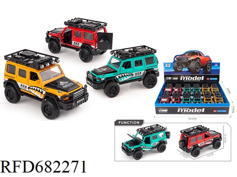 1:32 REBOUND DOOR ALLOY OFF-ROAD VEHICLE (12 PIECES)