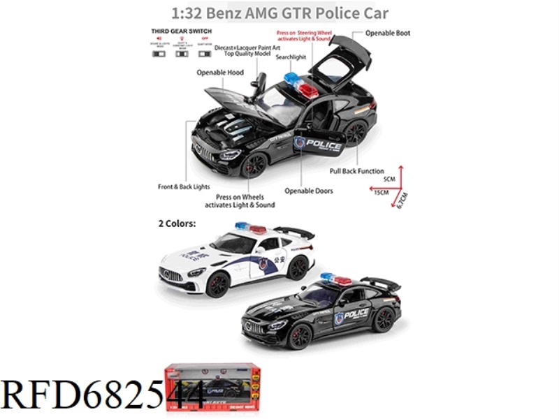1:32 MERCEDES AMG GTR POLICE CAR