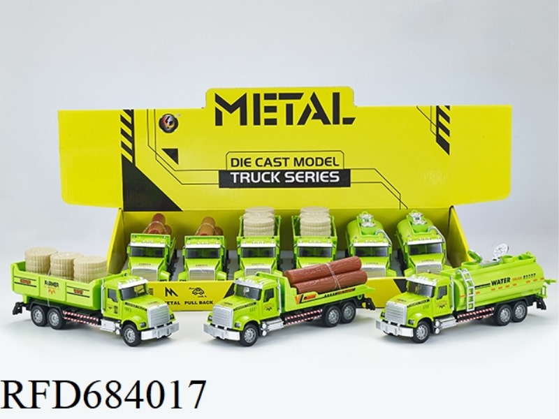 1:28 AMERICAN WARRIOR ALLOY FARMER'S CAR 6PCS