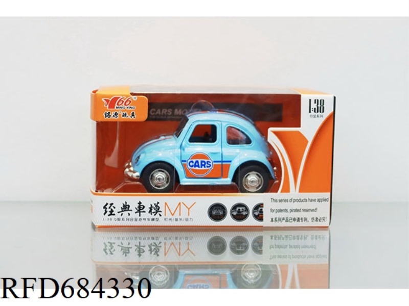 1: 38 BAY Q EDITION BEETLE ALLOY POWER 2 OPEN DOOR VINTAGE CAR