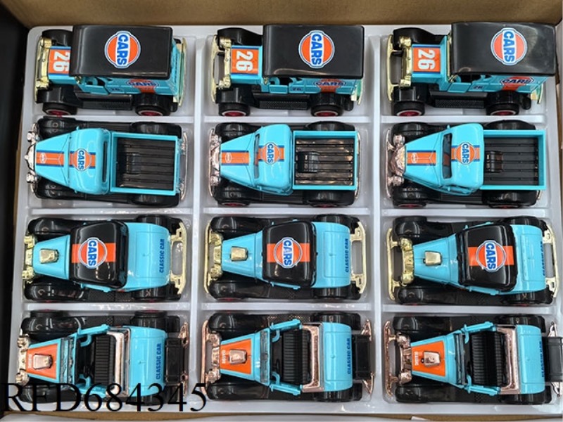 1: 36 GULF Q-VERSION FORD T-TYPE CAR 2 DOOR SWING ALLOY CAR
