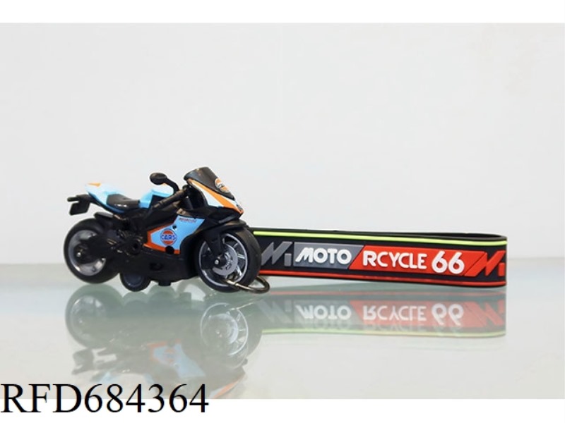 1: 16 GULF ALLOY RETURN DUCATI MOTORCYCLE KEYCHAIN