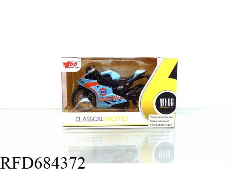 1: 12 GULF ALLOY RETURN DUCATI MOTORCYCLE WITH LIGHT AND MUSIC