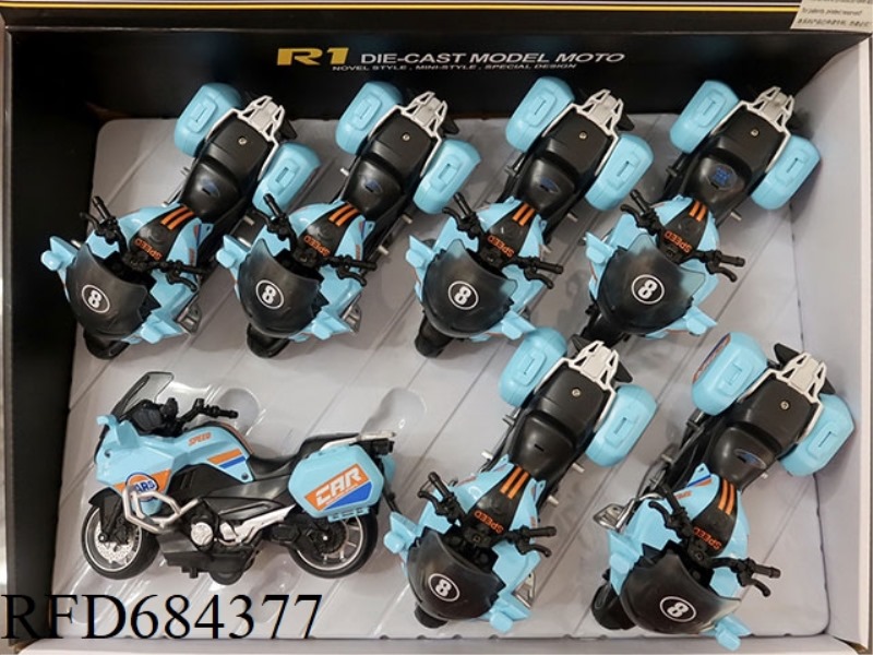 1: 10 GULF ALLOY SPRING BREEZE MOTORCYCLE WITH LIGHTS AND MUSIC