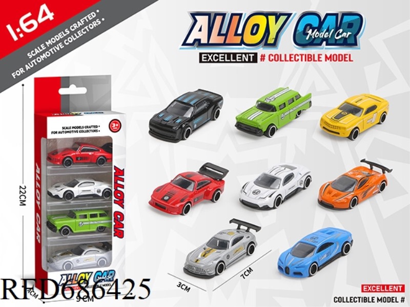 1:64 ALLOY CAR 4 PCS