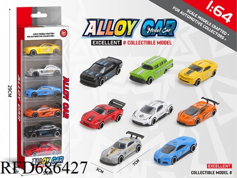 1:64 ALLOY CAR 6 PCS