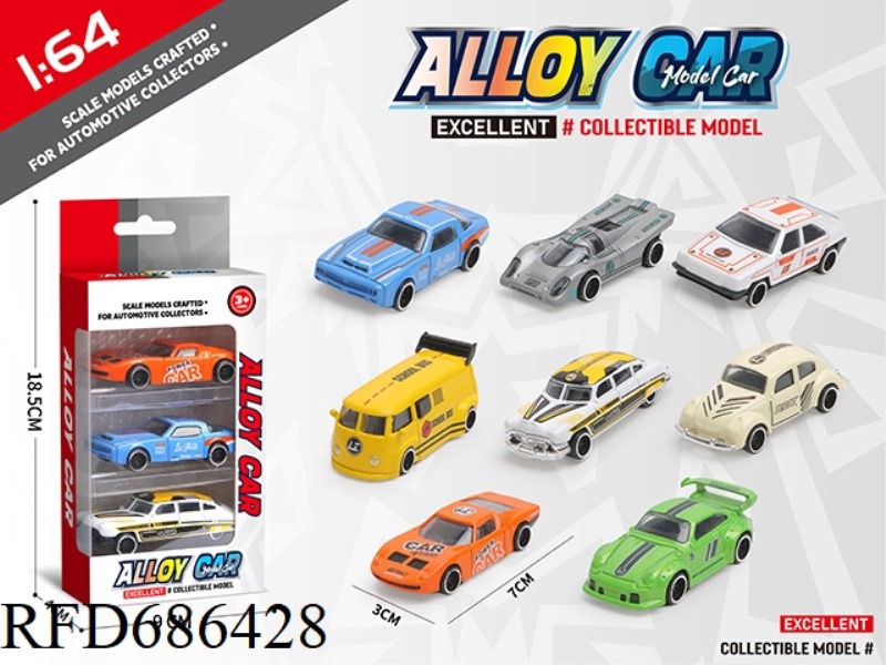 1:64 ALLOY CAR 3 PCS