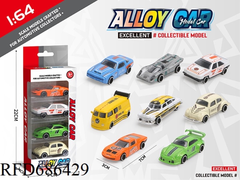 1:64 ALLOY CAR 4 PCS