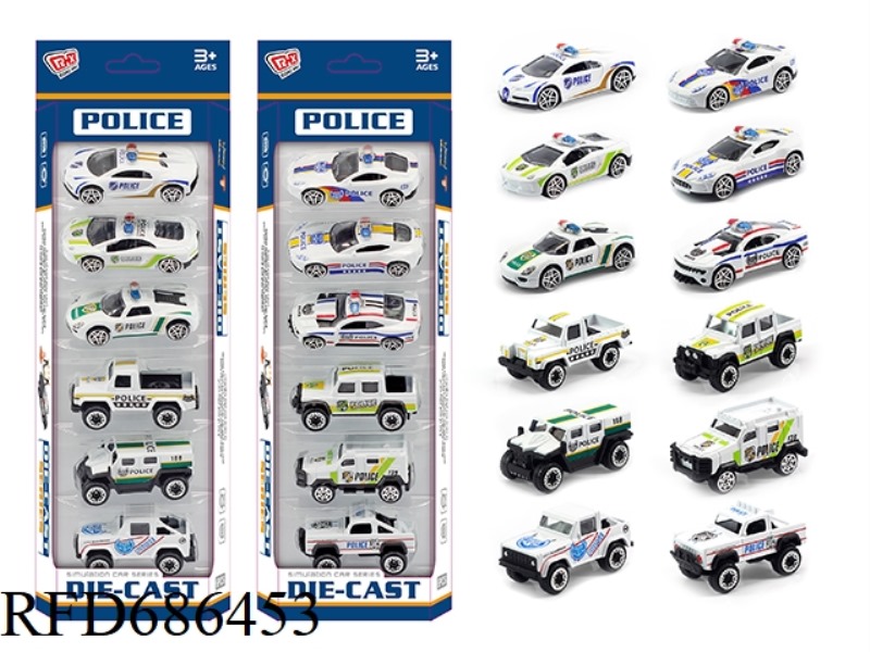 ALLOY SLIDING POLICE CAR