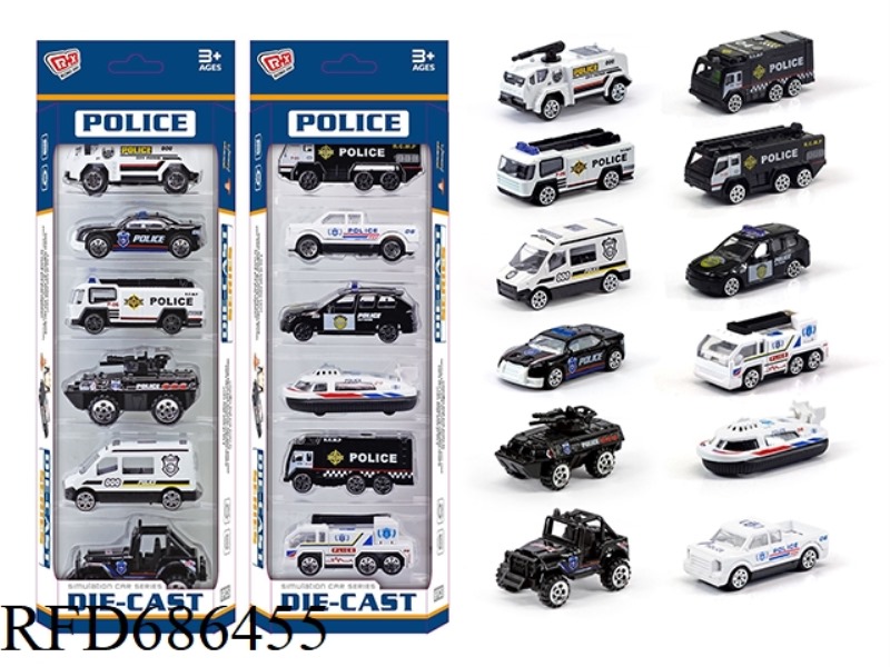 ALLOY SLIDING POLICE CAR