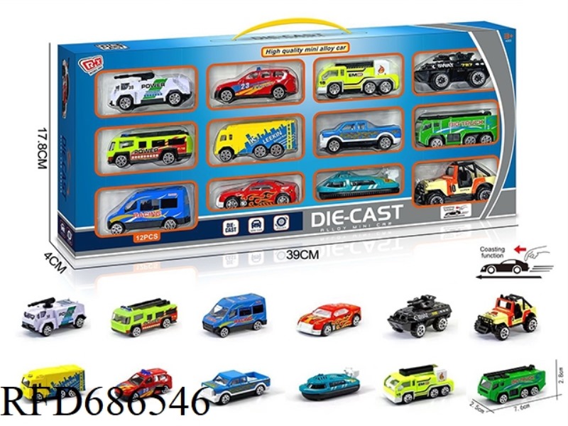 SLIDING ALLOY CITY 12PCS