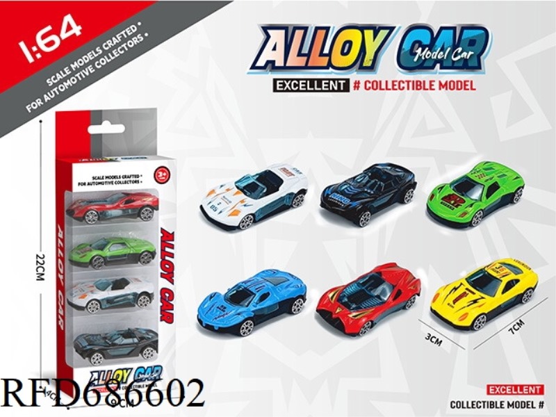 1:64 ALLOY CAR 4 PCS
