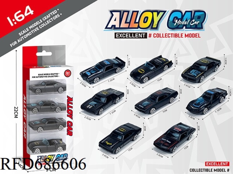 1:64 ALLOY CAR 4 PCS