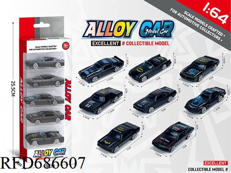 1:64 ALLOY CAR 5 PCS