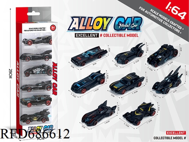1:64 ALLOY CAR 6 PCS
