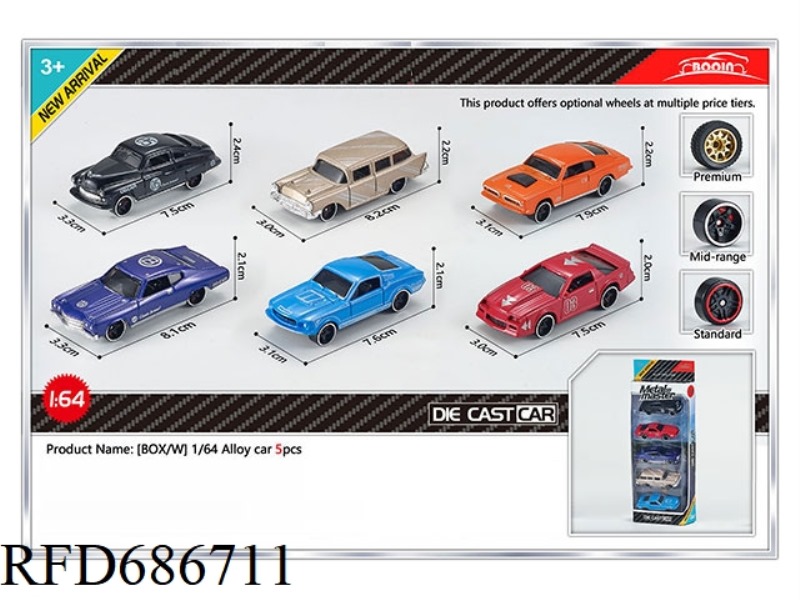 FIVE ALLOY CARS