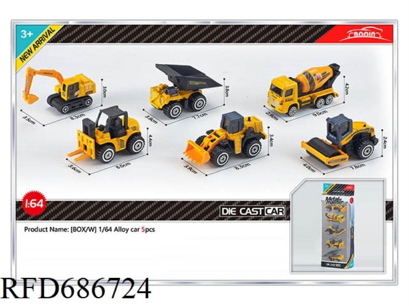 FIVE ALLOY CARS