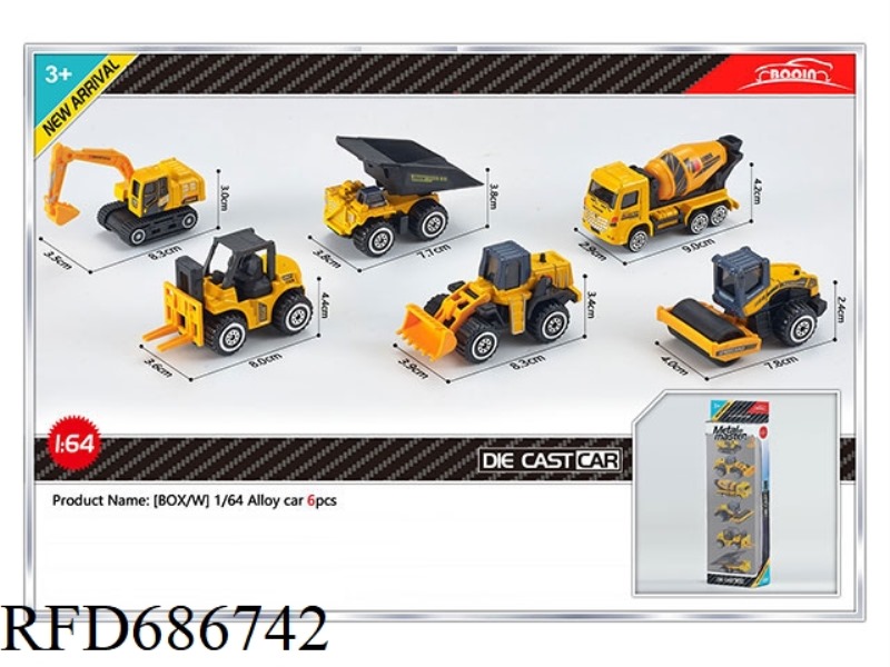 SIX ALLOY CARS