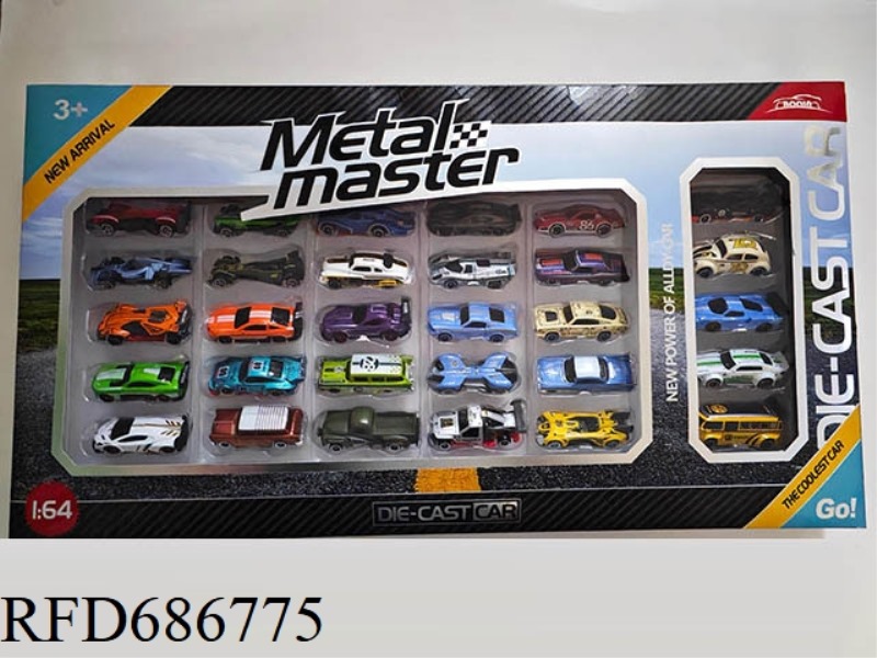 30PCS ALLOY CAR SET
