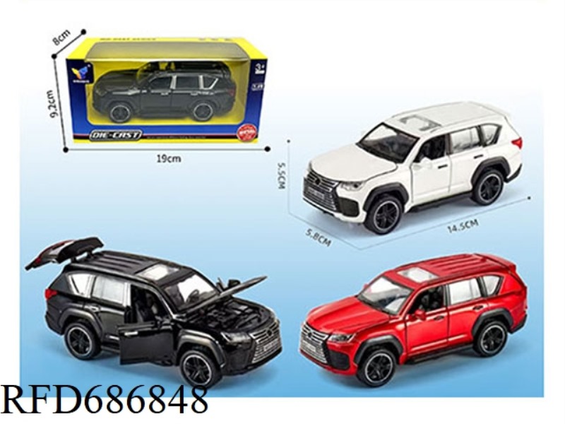 1:28 ALLOY LEXUS OFF-ROAD (3-COLOR MIXED CONFIGURATION) (HUILI FOUR-DOOR LIGHTING, MUSIC, ALL-ELECTR
