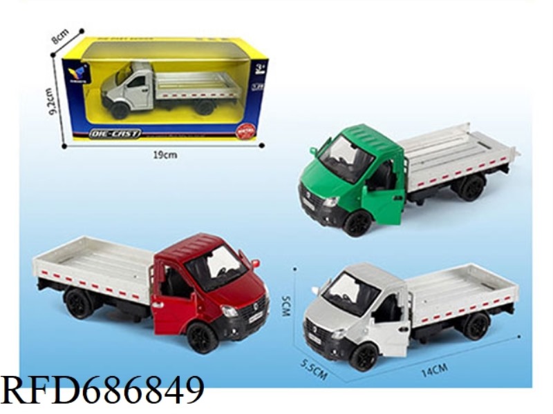 1:28 ALLOY TRUCK WULING LIUZHOU TRUCK (3-COLOR MIXED INSTALLATION) (HUILI THREE-DOOR LIGHTING, MUSIC